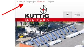 The Kuttig Electronic Website in English - A change between German and English is possible on every page.