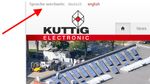 Die Kuttig Electronic Website in englisch - Ein wechsel zwischen deutsch und englisch ist auf jeder Seite möglich.