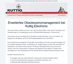 Erweitertes Obsoleszenzmanagement und weitere Neuigkeiten von Kuttig Electronic