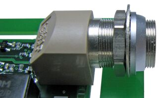 Component juts out of the panel edge